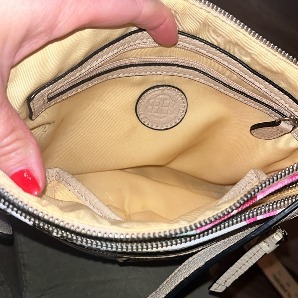 Dana Buchman floral crossbody bag / preowned with many pockets done - Picture 6 of 12